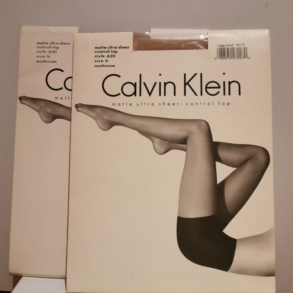 Vintage 1991 CK Stockings Matte Ultra Sheer Control Top